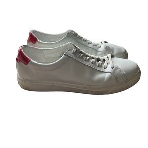 Marc Fisher White Leather Casual Lace Up Sneakers 8.5